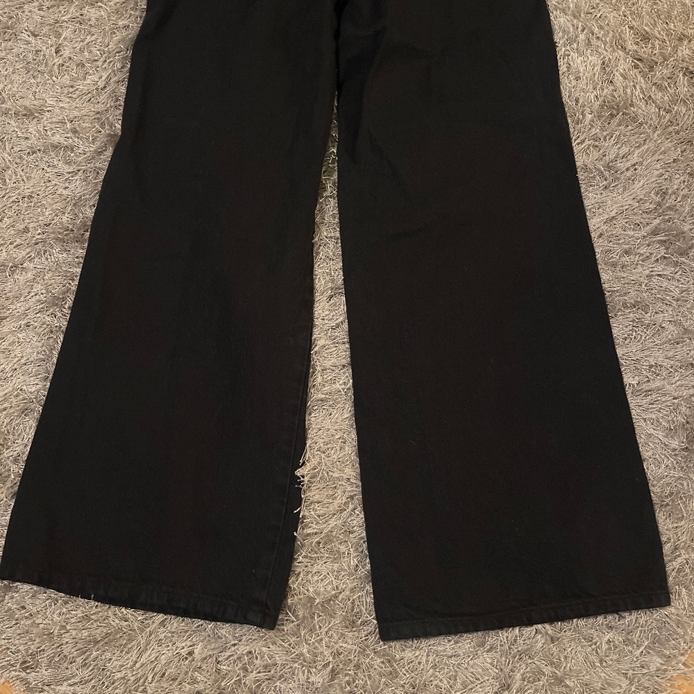PacSun Black Goth Grunge Distressed High Rise Baggy Wide Leg Jeans - Picture 8 of 8